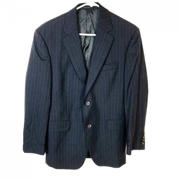 Lauren Ralph Lauren Pinstripe Gray Suit Jacket 38S